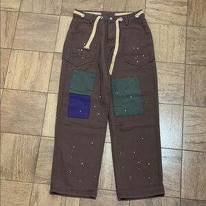 GIORGIO LUCIANO ALBA FIORELLA ARTISAN-INSPIRED PANTS